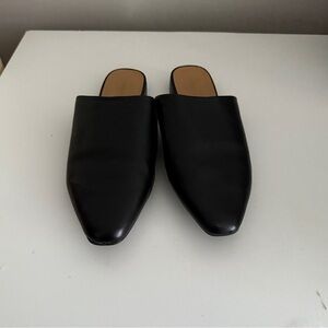 Black Slip-On Mules